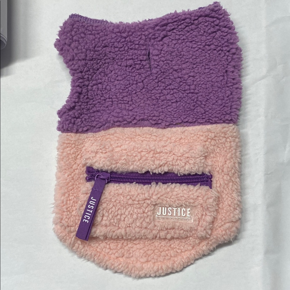 Justice Pink and Purple Fleece Dog Vest